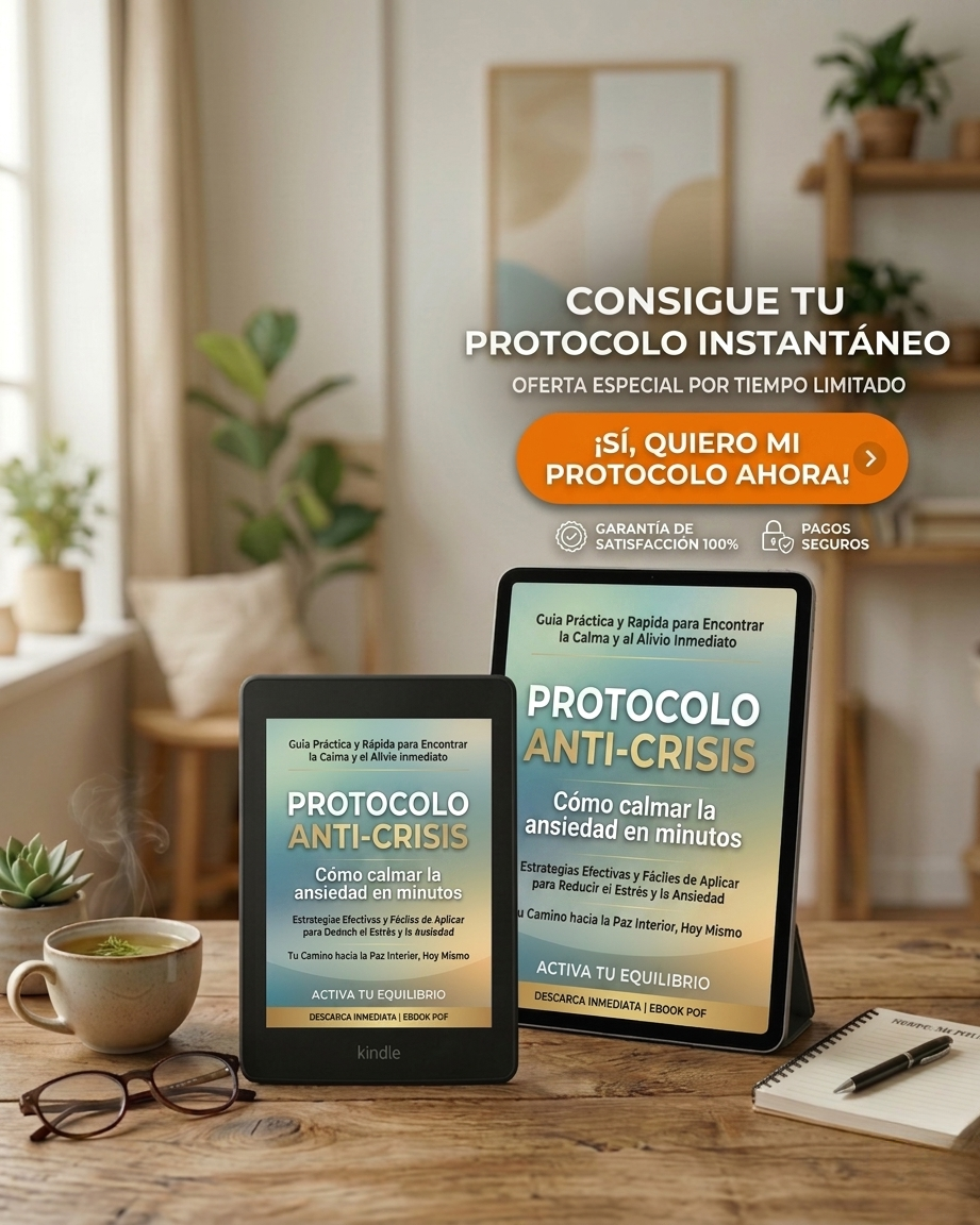 Protocolo Anti-Crisis: El Método Práctico para Silenciar la Ansiedad y Recuperar el Control en Minutos.